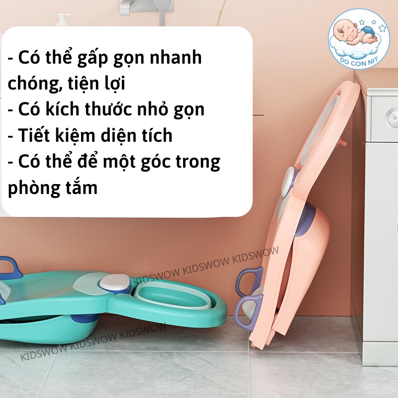 [Tặng Kèm Ống Van Xả] Ghế Gội Đầu Gấp Gọn Cho Bé