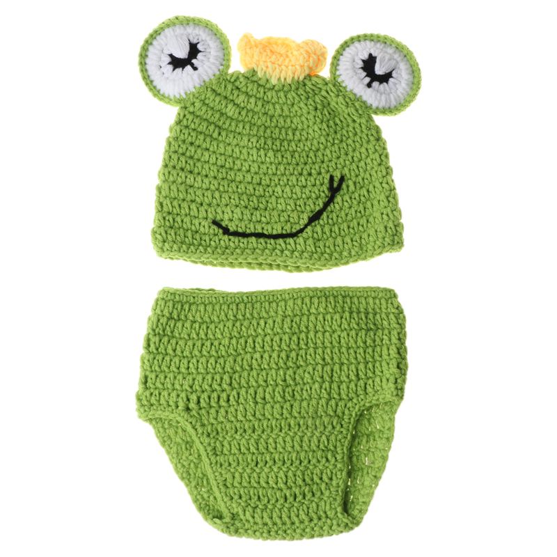 Bộ Áo Liền Quần Vải Cotton + Mũ Xinh Xắn Dùng Làm Đạo Cụ Chụp Ảnh Cho Bé Sơ Sinh