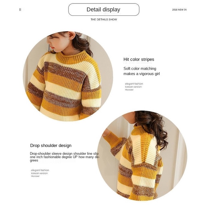 Áo Sweater lót nhung thời trang thu đông phong cách Hàn Quốc cho bé gái