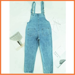 Yếm jean HANOIJEAN - Yếm váy bò thêu hoa yếm váy ulzzang hoa cúc cao cấp YJ004