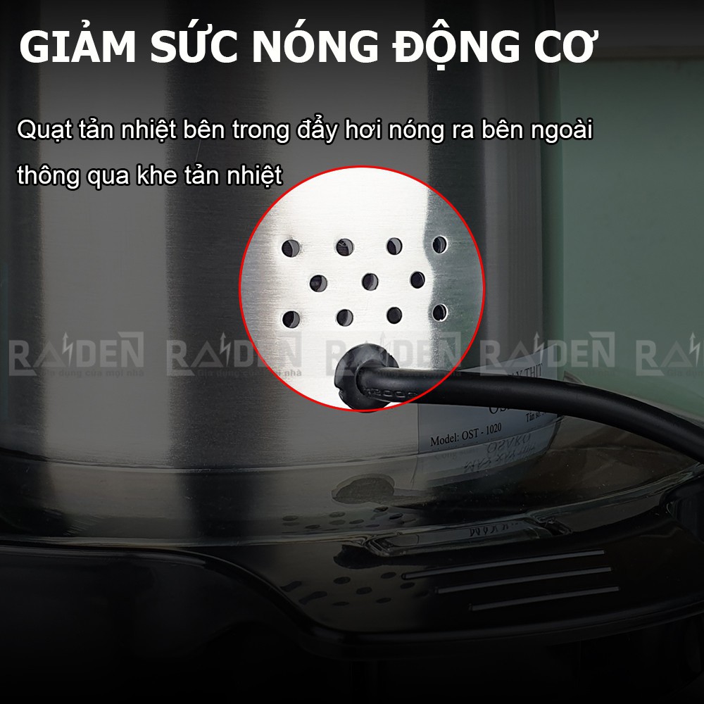 [Công suất mạnh] Máy xay thịt công suất 1000W, cối inox 6L Osako OST-1020, bảo hành 12 tháng