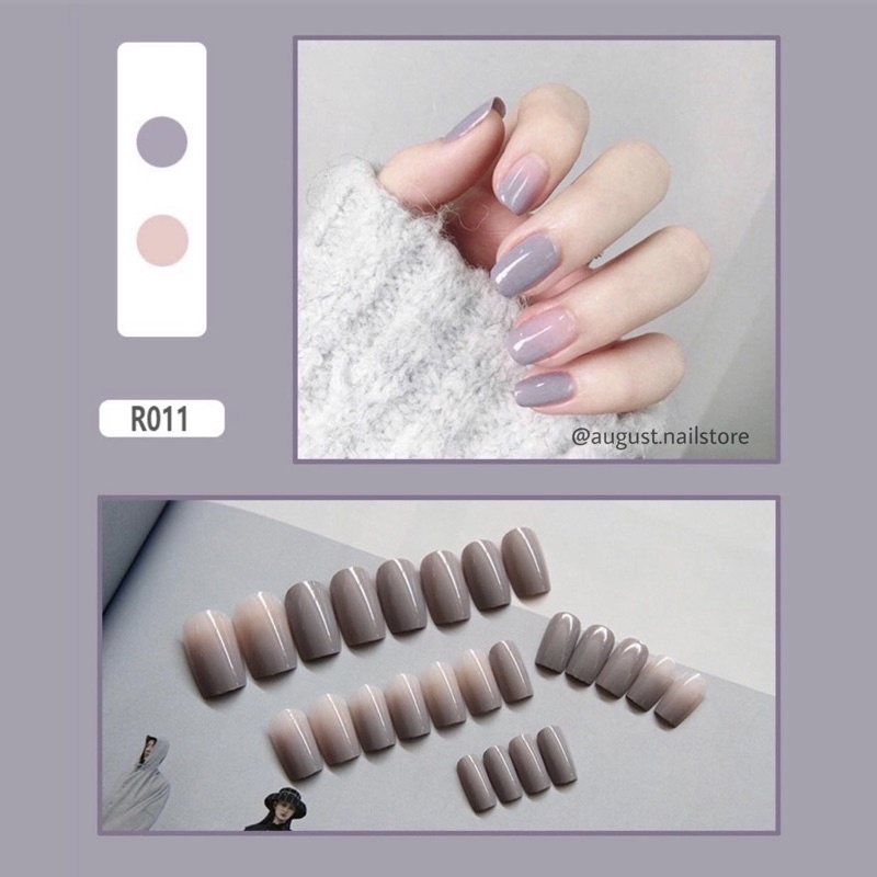 Mã R001 - R050 Set 24 móng tay giả kèm keo dán