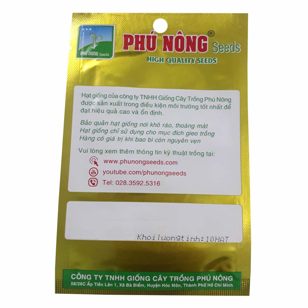 Hạt giống dưa hấu F1 Hắc Mỹ Nhân PN18 Phú Nông - Gói 1 gram