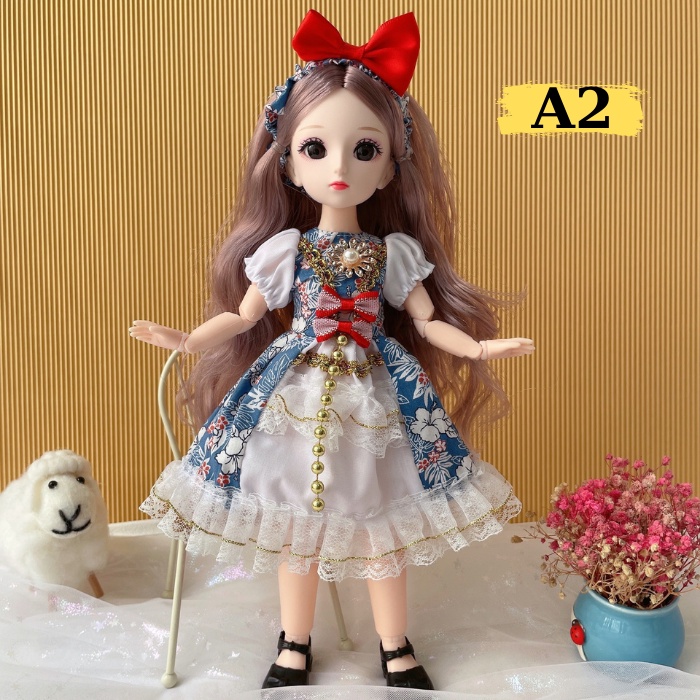 Búp bê barbie cho bé gái 30cm kèm phụ kiện giày váy xinh xắn đáng yêu ANDAKIDS AD886