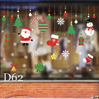 DECAL DÁN CỬA KÍNH TRANG TRÍ GIÁNG SINH 50*70CM