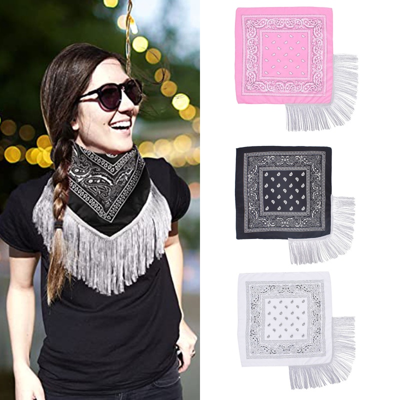 Khăn Bandana Tua Rua Thời Trang ONERI Cowgirl Bachelorette Bandanas Cowgirl