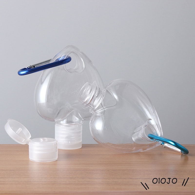 Giá Đỡ Chai Nước Rửa Tay 50ml Hình Trái Tim Có Móc Khóa