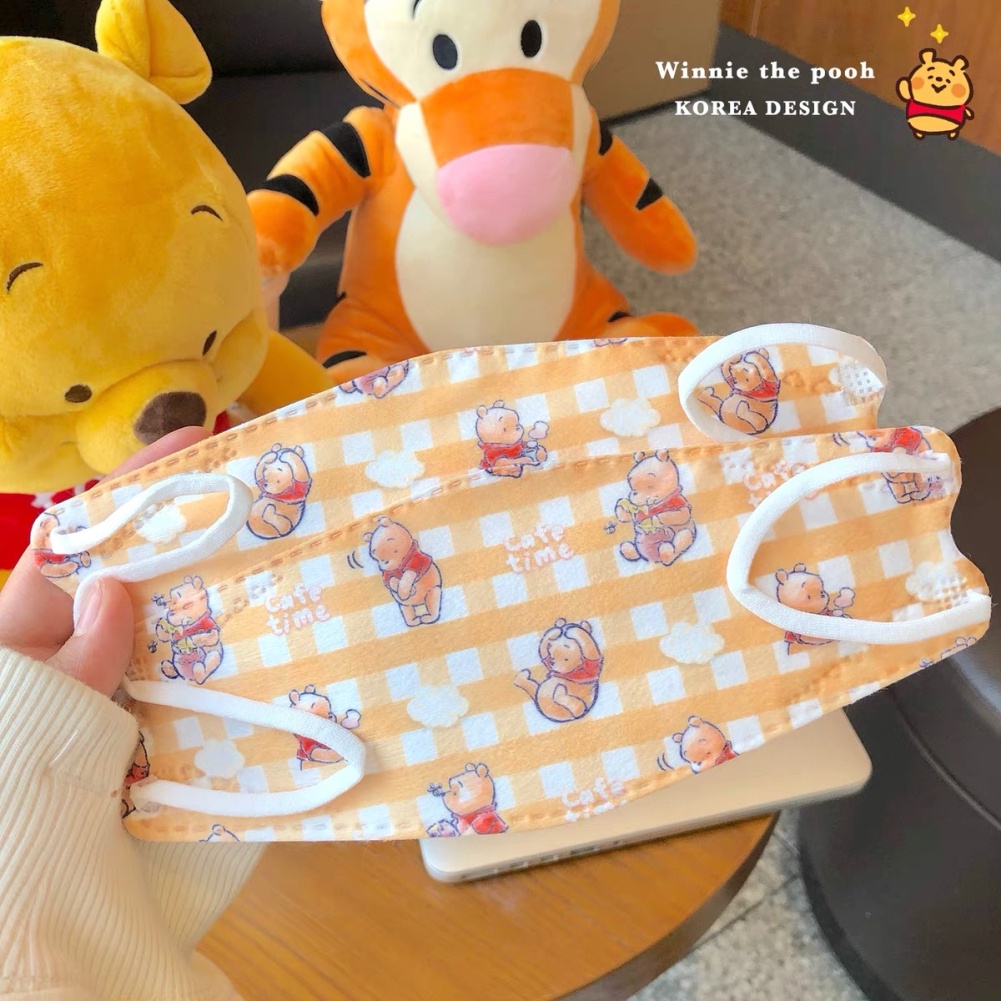 10 cái phiên bản Hàn Quốc dành cho người lớn KF94 hình ảnh hoạt hình mặt nạ bảo vệ dùng một lần
