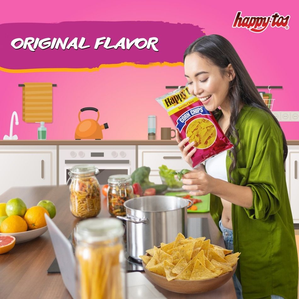Snack Bắp Ăn Liền Happy Tos Đủ Vị Gói 140g - Nhập Khẩu Indonesia