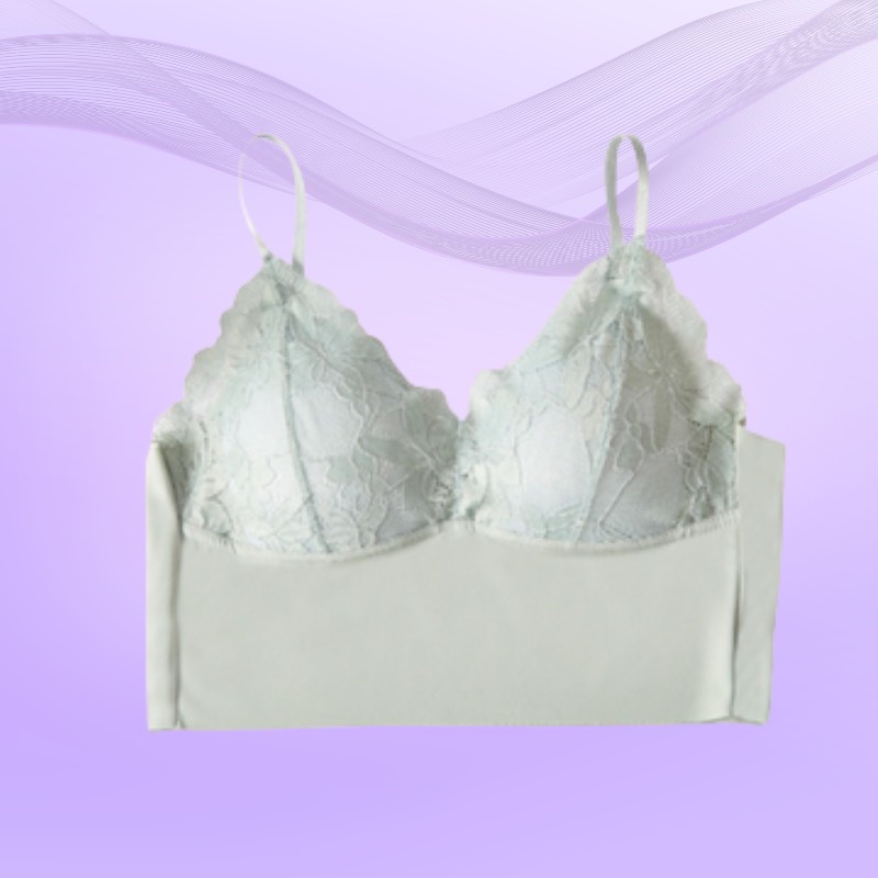 Áo Croptop Chất Cotton Co Dãn Đệm Mút Nâng Ngực Cổ V Sexy DORIS 8842