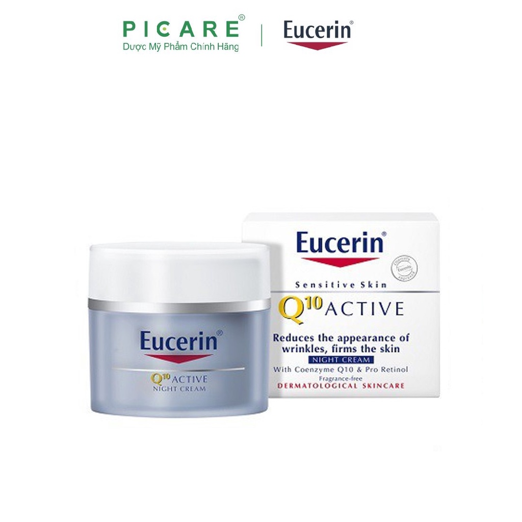 Kem dưỡng ẩm ngăn ngừa các dấu hiệu lão hóa sớm ban đêm Eucerin Q10 Active Night Cream 50ml - 63416