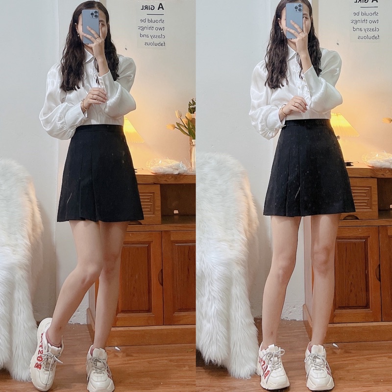 [Ảnh thật/Video]ÁO SƠ MI HALY PHI LỤA BÓNG PHỐI CÚC BỌC SANG CHẢNB