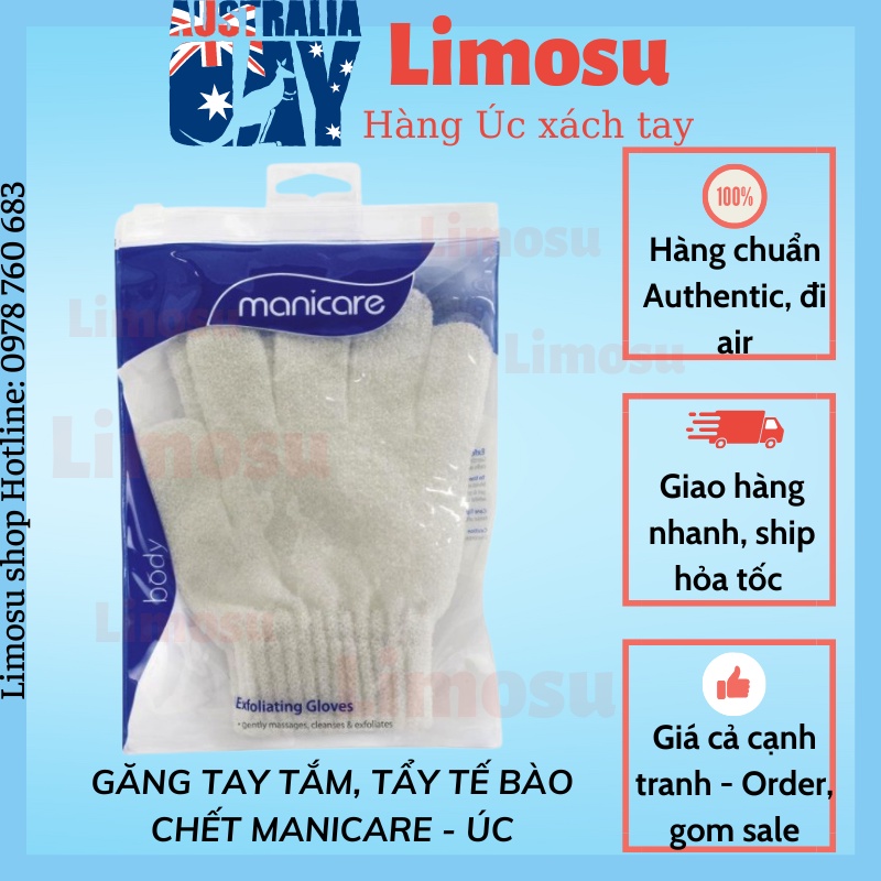 GĂNG TAY TẮM, TẨY TẾ BÀO CHẾT MANICARE - ÚC