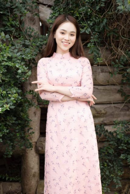 ÁO DÀI TƠ HOA NHÍ 2 LỚP⚡️⚡️FREESHIP⚡️⚡️PHOM DÁNG TRUYỀN THỐNG 4 TÀ DÀI THƯỚT THA-KÈM ẢNH THẬT PHÍA SAU