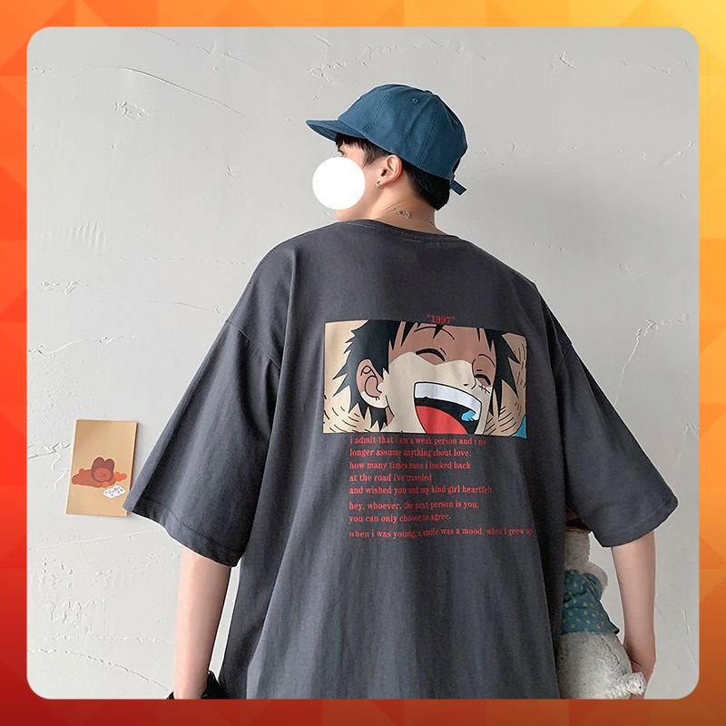Áo thun tay lỡ form rộng in họa tiết hoạt hình Luffy 1997 - phông Unisex nam nữ đều mặc được
