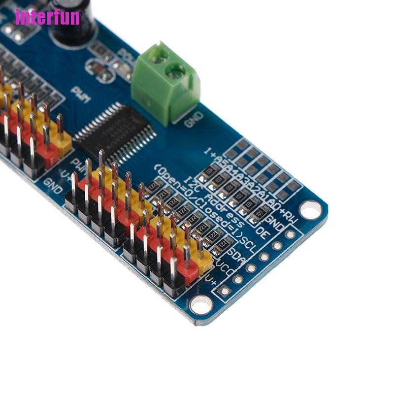 [Interfun1] 16 Ch 12-Bit Pwm Servo Shield Motor Driver I2C Module Pca9685 For Arduino [Fun]