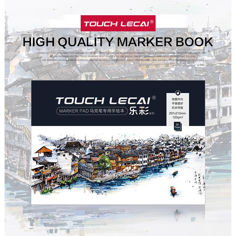 Giấy vẽ màu touchliit Touch Lecai chuyên vẽ marker size a5 hàng chính hãng định lượng 120gsm