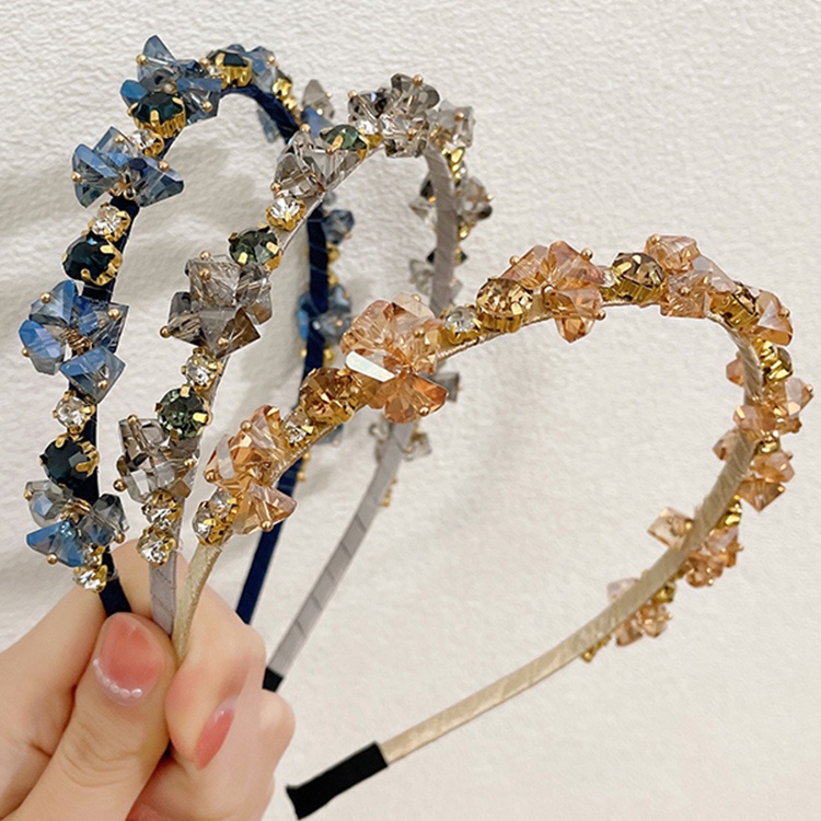 Băng Đô Đính Đá Pha Lê Phong Cách Hàn Quốc Thanh Lịch Dành Cho Nữ