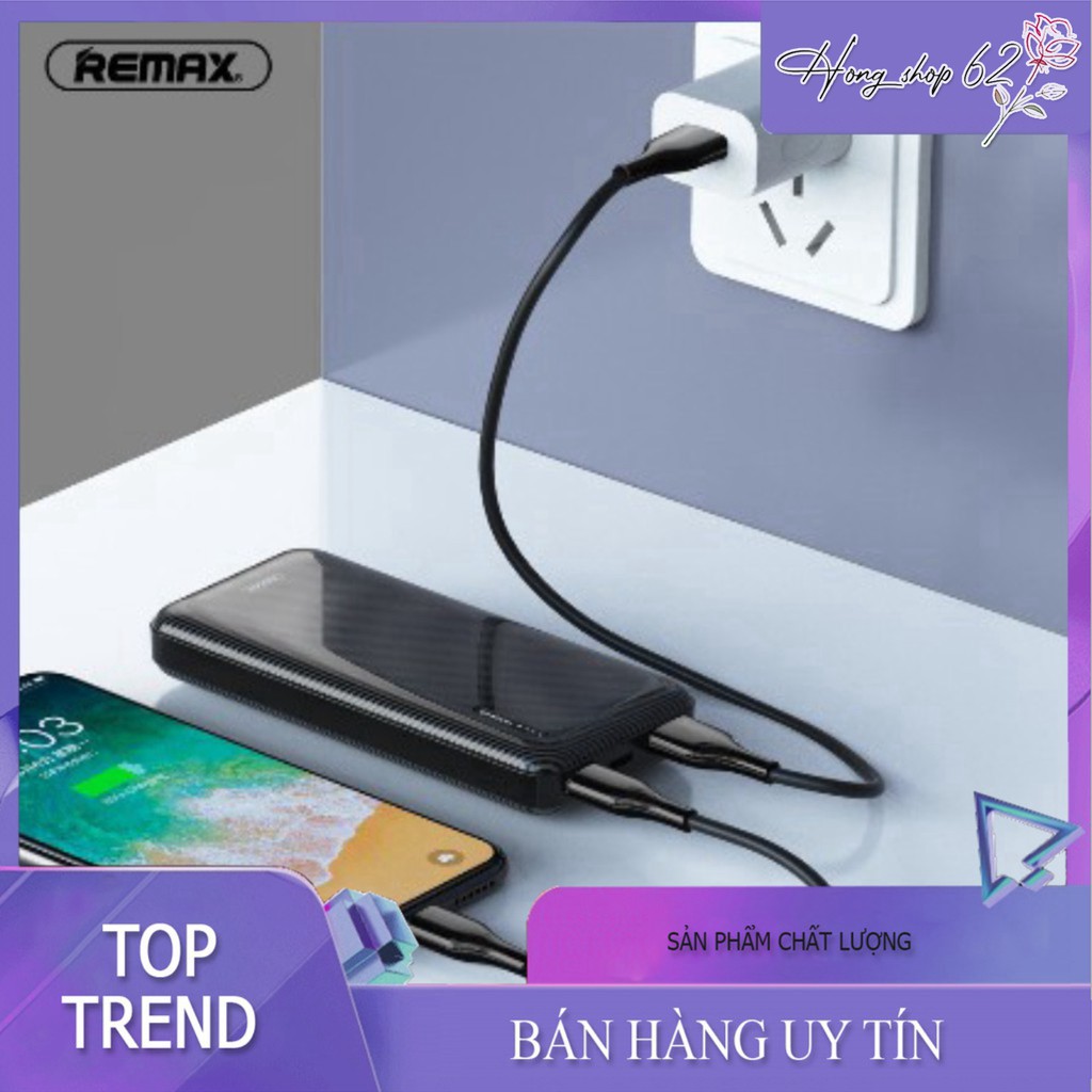 Pin sạc dự phòng Remax RPP-153 10000mAh lõi Li-Polymer 2 cổng Input