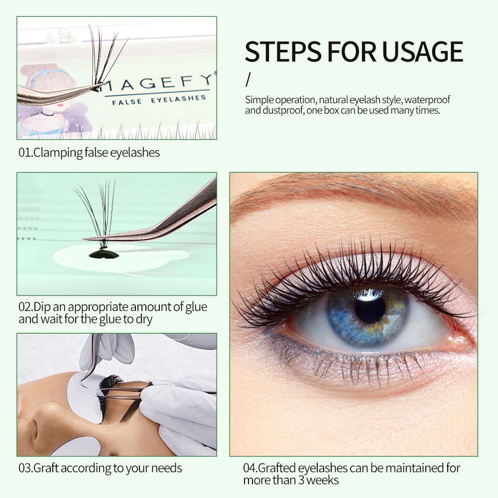 Hộp lông mi giả MAGEFY 6 size trang điểm chuyên nghiệp