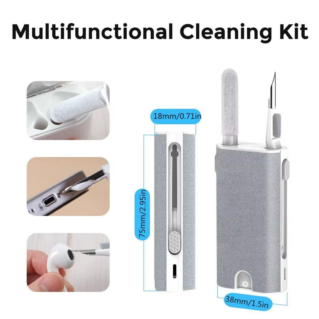 Bộ Dụng Cụ Vệ Sinh Tai Nghe Airpod Đa Năng OKSJ -  Máy Tính Bảng - Laptop 5 In 1 Siêu Nhỏ Gọn