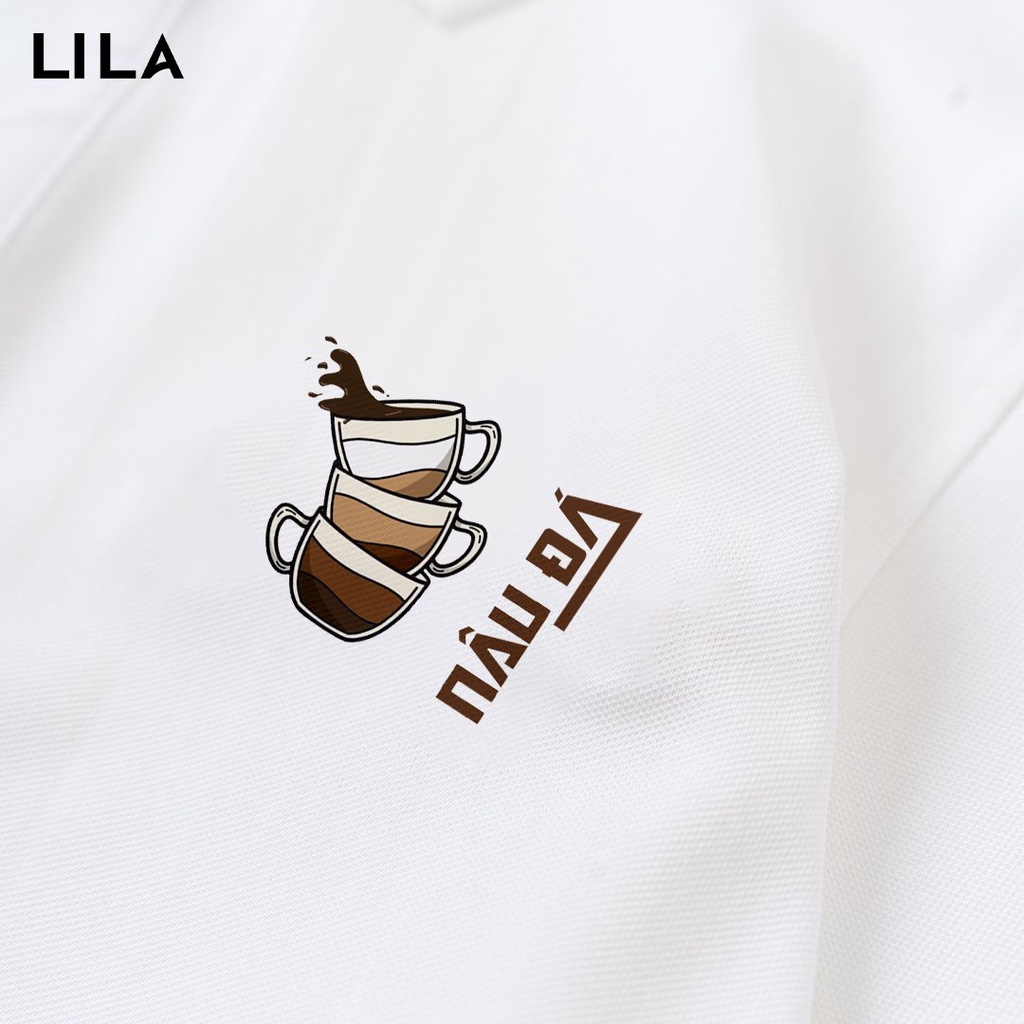 Áo POLO nam NÂU ĐÁ IN TÊN theo yêu cầu basic đẹp vải cá sấu COTTON cao cấp giữ form bền bỉ, chống nhăn - LILA