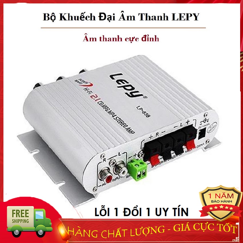 Bộ Khuếch Đại Âm Thanh LEPY LP808 - CÔNG SUẤT LỚN, 3 KÊNH ĐẦU RA, ÂM THANH CHUẨN MỰC - Amply khuếch đại âm thanh