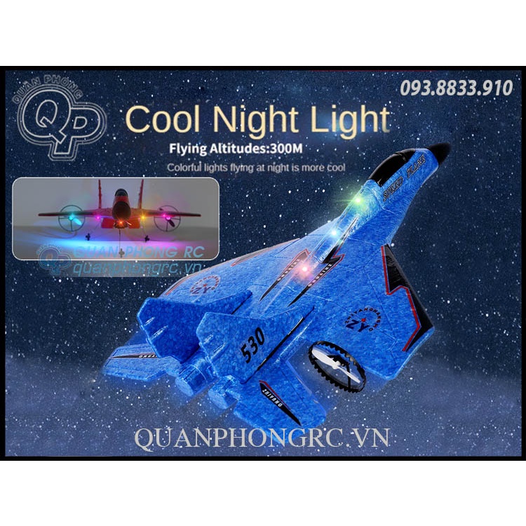 Máy Bay SU 27 ZY530 PRO  Wingspan EPP RC Airplane RTF Kèm LED