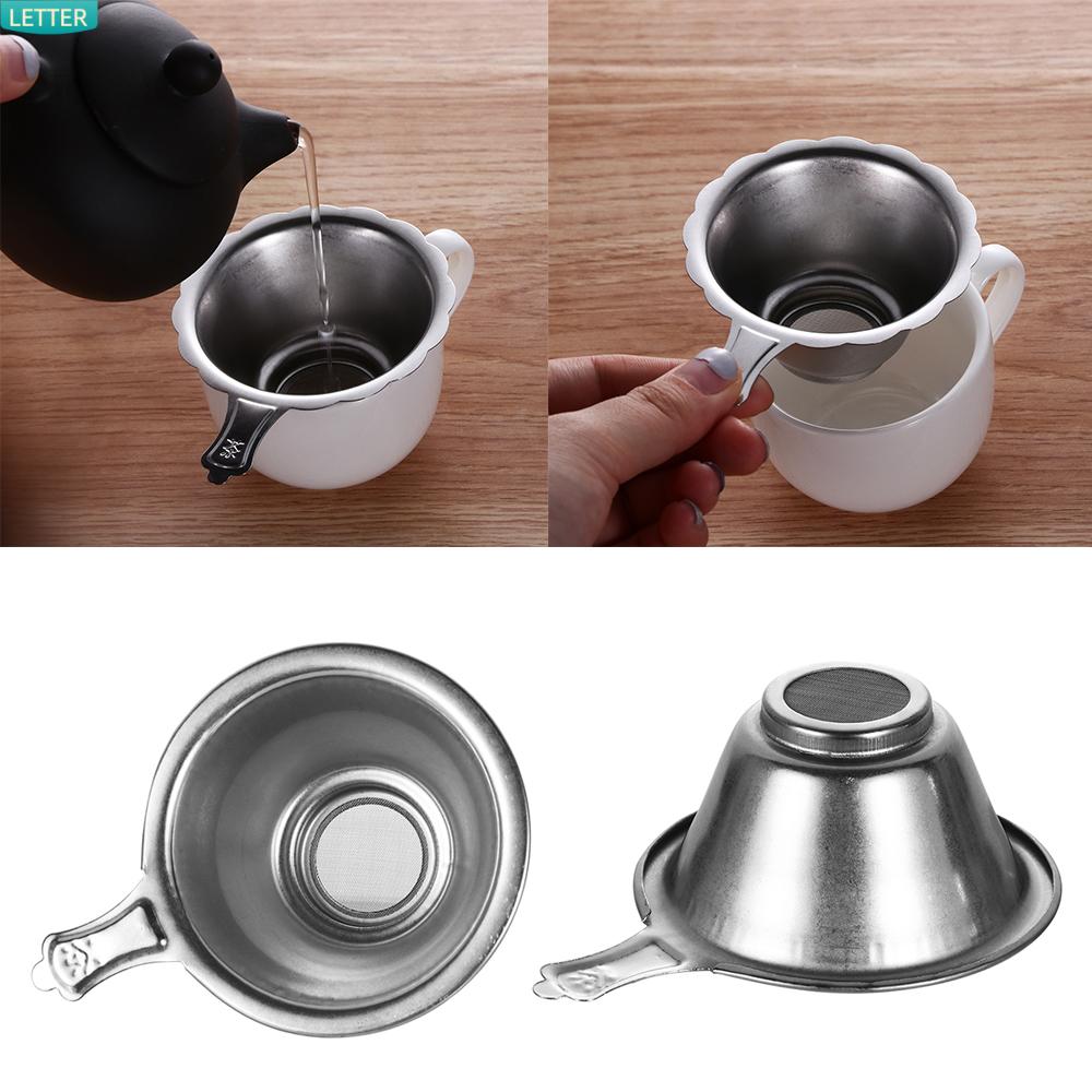 Phễu Lọc Trà Bằng Thép Không Gỉ Có Thể Tái Sử Dụng Mới