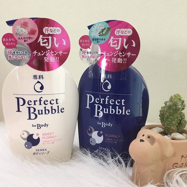 [Hàng nhập khẩu, đủ tem] Sữa Tắm Dưỡng Ẩm Hương Hoa SENKA Perfect Bubble For Body Floral 500ml - MnB Store