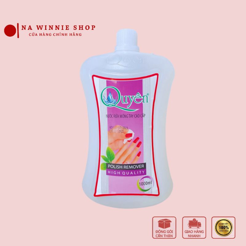 Nước rửa móng Quyên Chính Hãng - Nước rửa axeton loại tốt tẩy sơn móng tay