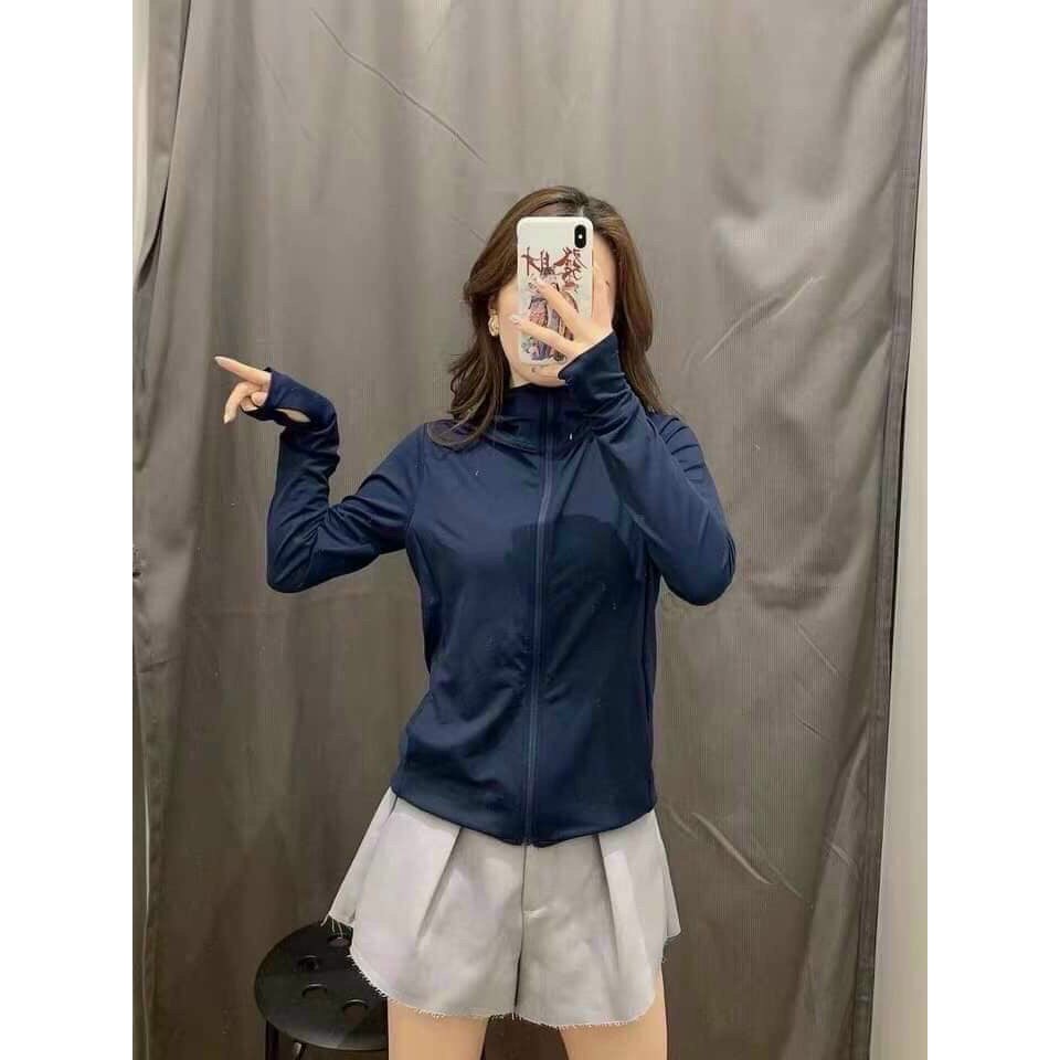 Áo Chống Nắng Nữ GU 2 Lớp Vải Thun Lạnh Thoáng Mát, Chống Nắng, Chống Tia UV hiệu quả, bảo vệ làn da tối đa