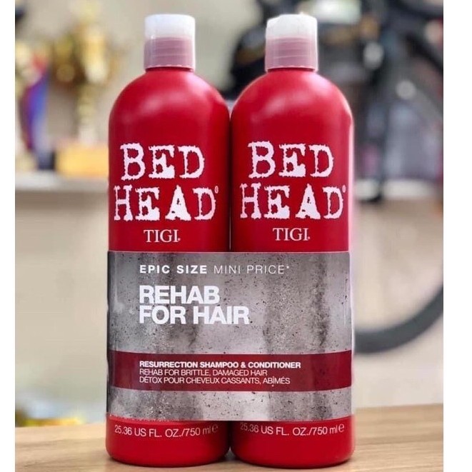 Cặp Dầu gội TIGI đỏ 750ml [ Siêu phục hồi]