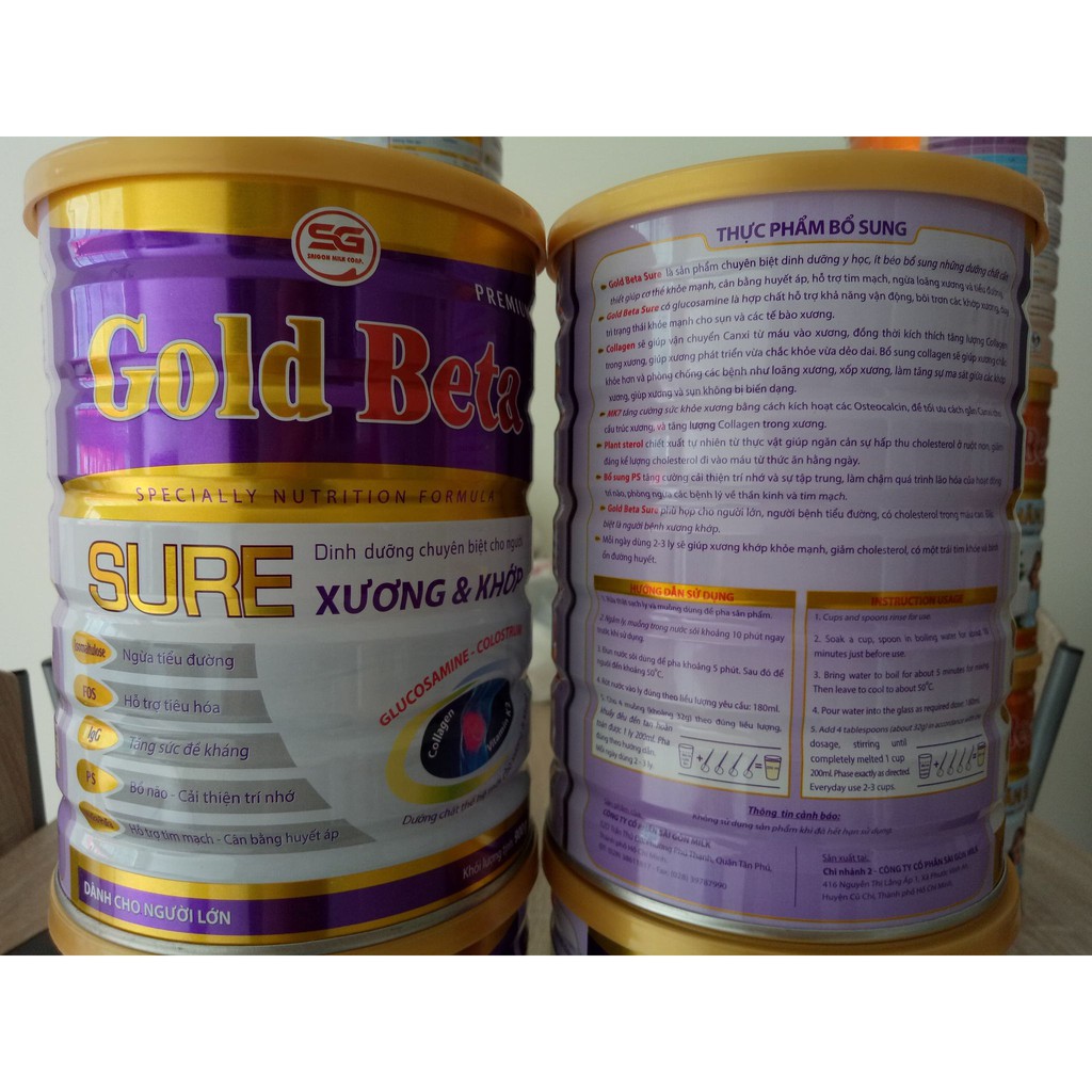 Sữa Gold Beta Sure- Sữa cho người già - XƯƠNG KHỚP - Tiểu Đường