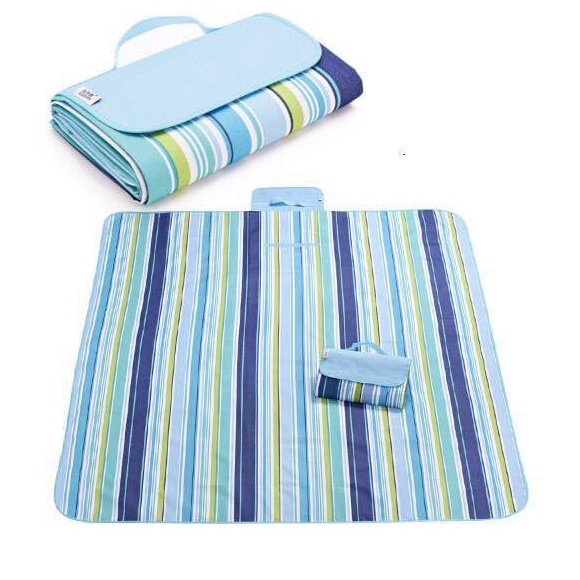 Thảm trải du lịch, bạt trải picnic cắm trại đi phượt  gấp gọn sọc kẻ caro chống thấm