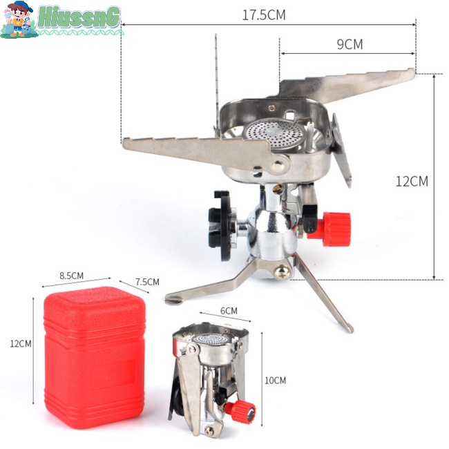Bếp Ga Vuông Chắn Gió Tiện Lợi Cho Hoạt Động Ngoài Trời