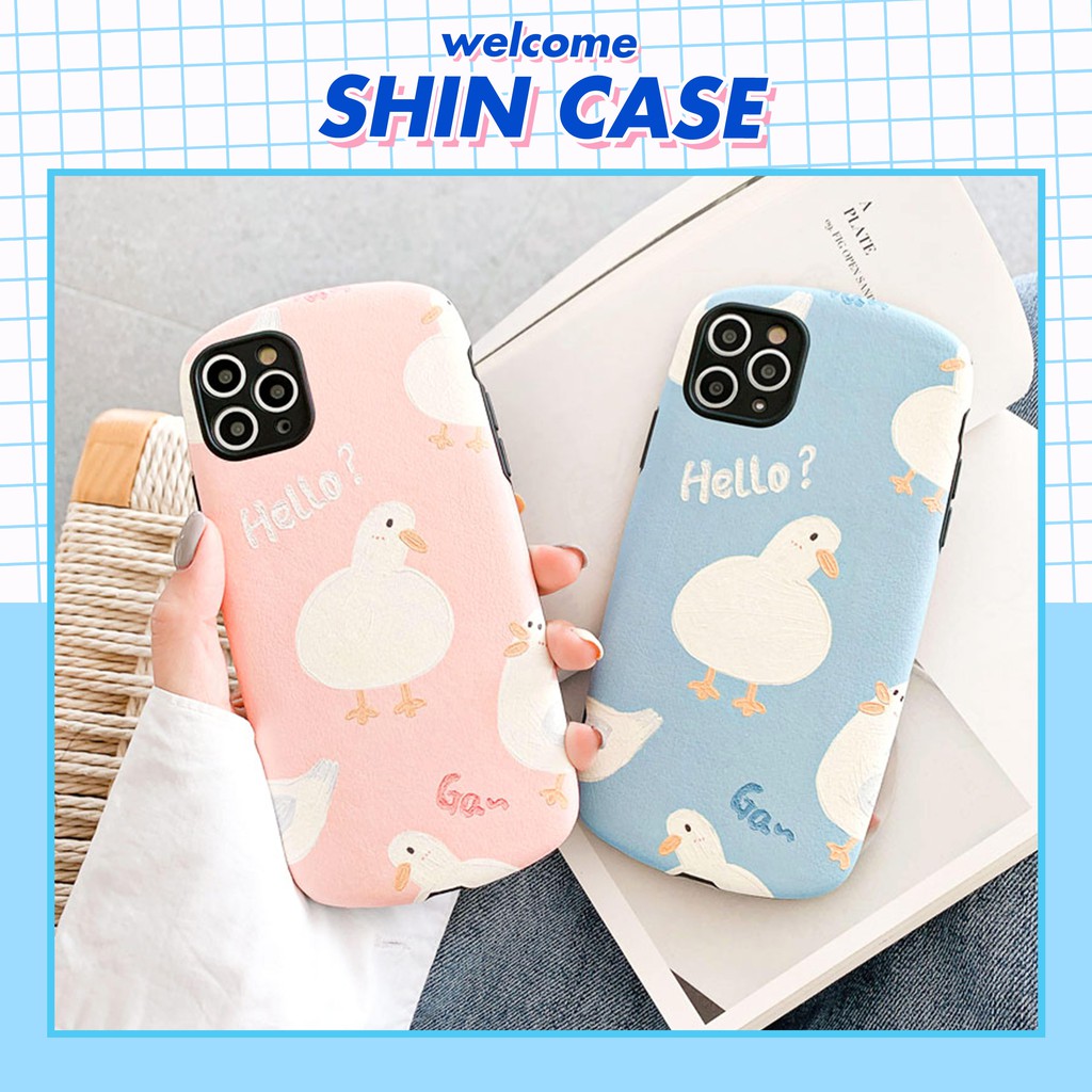 Ốp lưng iphone Hello Duck IMD viền cong dày dặn 5/5s/6/6plus/6s/6splus/7/7plus/8/8plus/x/xr/xs/11/12/pro/max/plus/promax | BigBuy360 - bigbuy360.vn