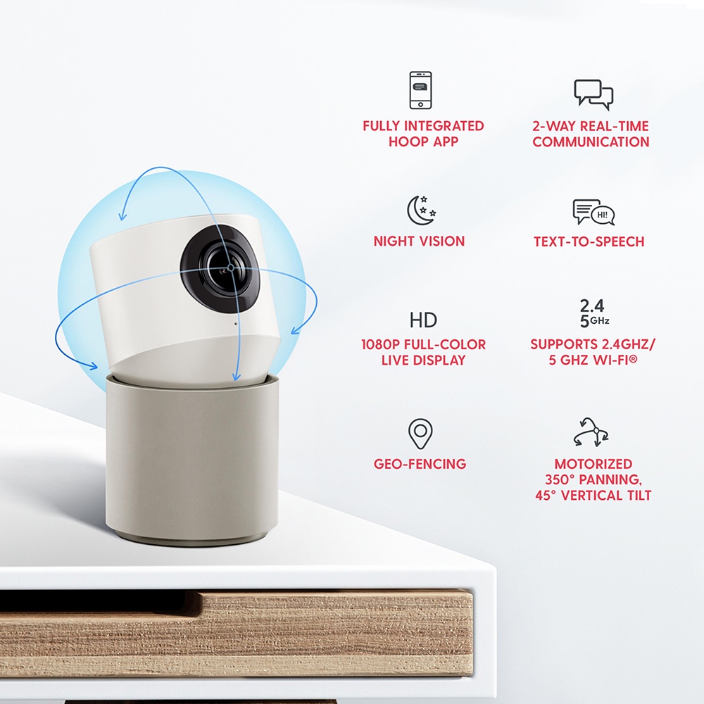 Xiaomi Youpin Camera An Ninh Không Dây HD Tầm Nhìn Ban Đêm Cho Phòng Ngủ Của Bé Kèm Alexa &amp; Google Home