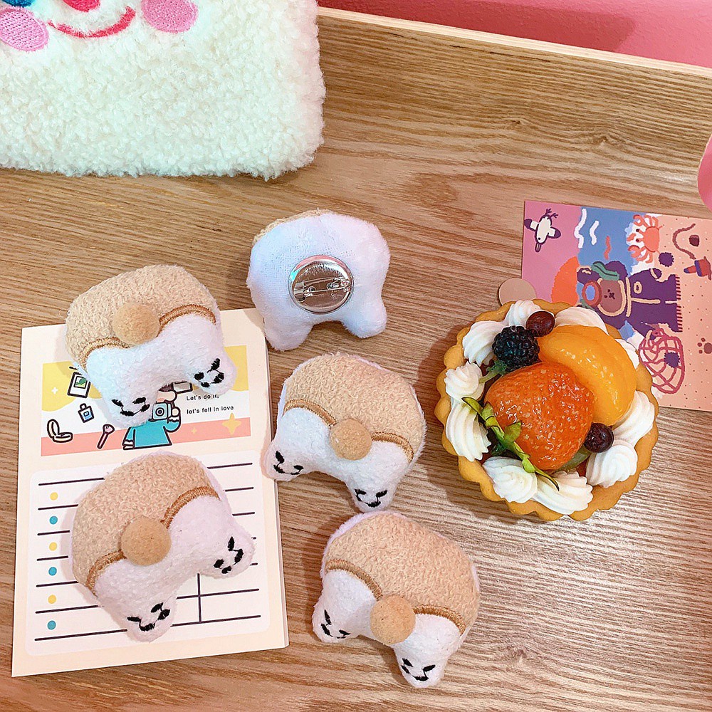 Cài Ngực Áo Thiết Kế Hình Chú Chó Hoạt Hình Phong Cách Hàn Quốc Dễ Thương