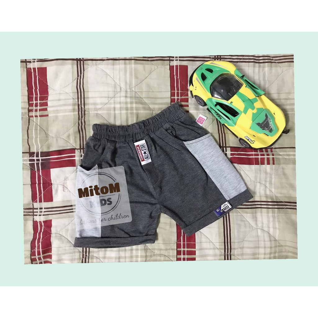 Quần ngắn cotton bé trai ♥️ FREESHIP ♥️ Chất thun cotton mềm mịn, có túi, đường may chắc chắn viền gấp cực chất