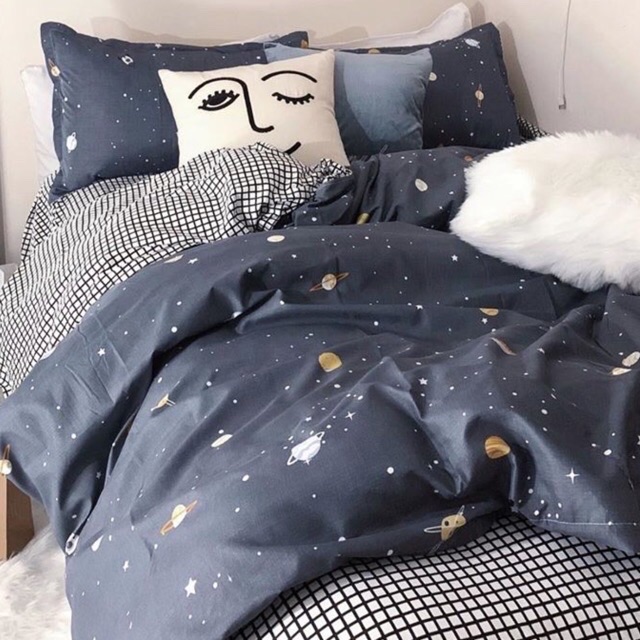 Chăn ga gối COTTON POLY. Mẫu vũ trụ | BigBuy360 - bigbuy360.vn