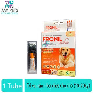 (Lẻ 1 Typ) Fronil Extra VMD nhỏ gáy hết ve rận, bọ chét cho chó (size 10-20kg) (1 tubes. no box)