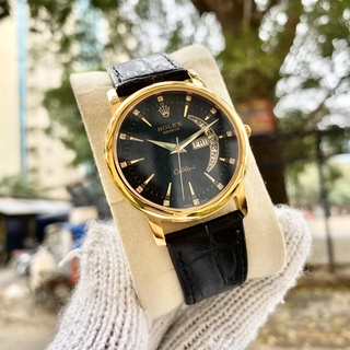 Đồng hồ nam rolex r031 mặt trăng khuyết đen chống xước, chống nước tuyệt đối