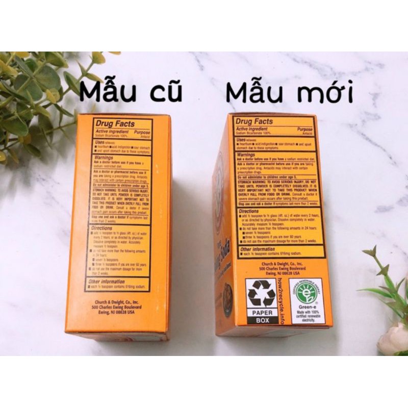Hộp 454gr Baking soda / muối nở NHẬP KHẨY MỸ