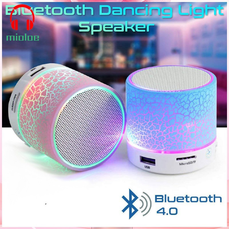 🔥 ｛Khuyến mãi hấp dẫn｝Loa di động LED đầy màu sắc hỗ trợ Bluetooth / USB / AUX / TF Card / FM Igoood
