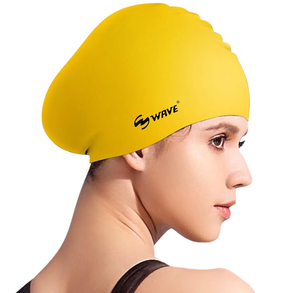 WAVE Mũ Bơi Bằng Silicone Chất Lượng Cao Dành Cho Nữ Và Nam