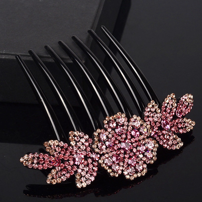 Ygt Lược Cài Tóc Hình Hoa Đính Đá Lấp Lánh Dành Cho Nữ