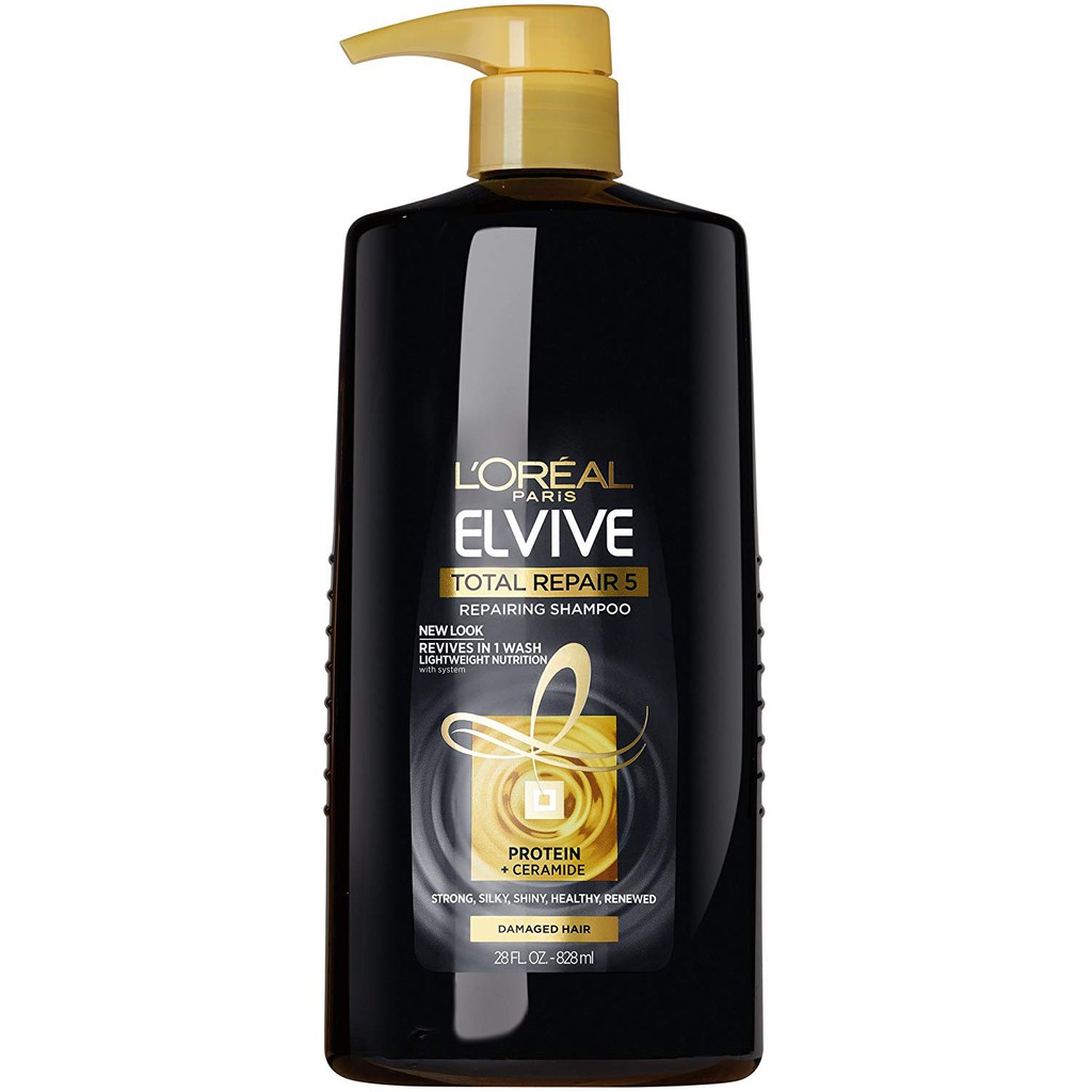 Dầu gội dành cho tóc hư tổn L'Oreal Paris Elvive Total Repair 5 Repairing Shampoo 828ml (Mỹ)
