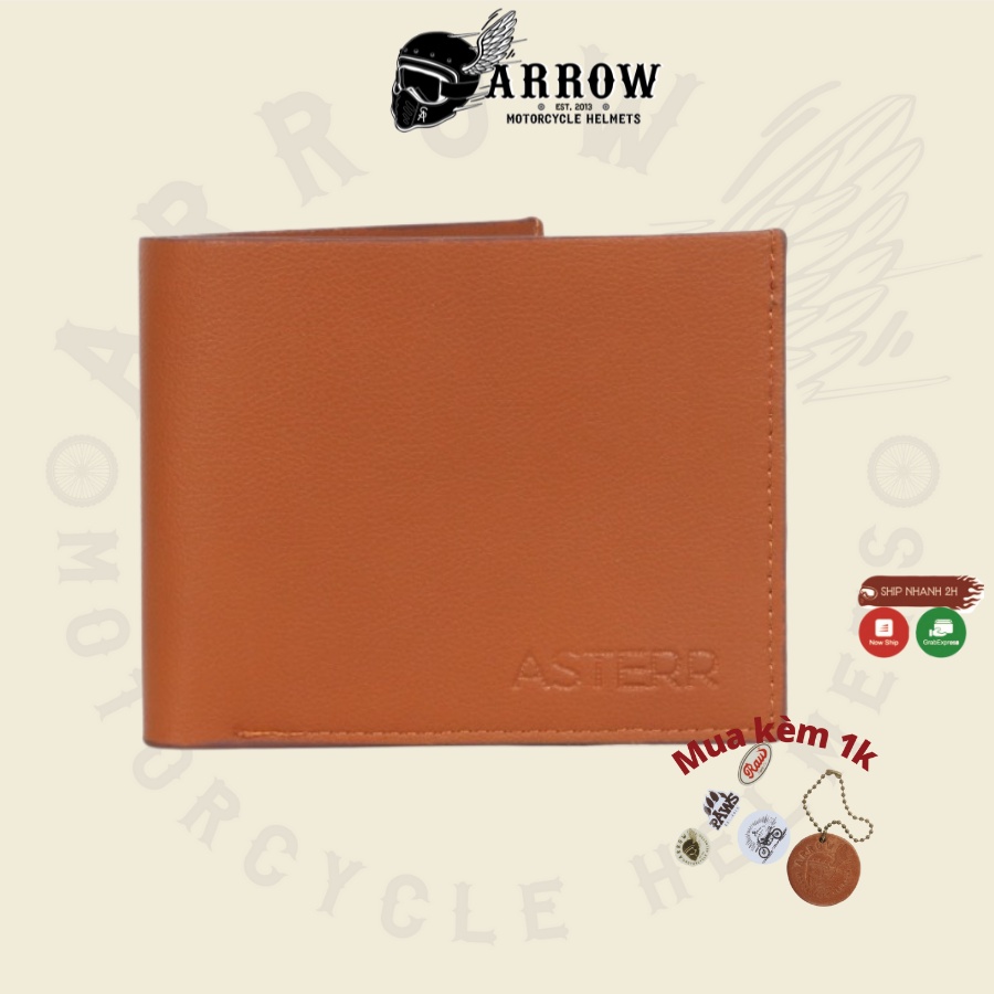 Ví nam da nhiều ngăn, đựng thẻ, tiền, giá rẻ arrow shop