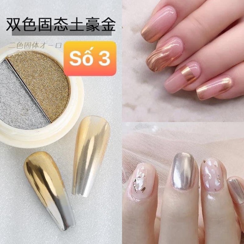 Bột tráng gương nén, Nhũ ombre 2 màu